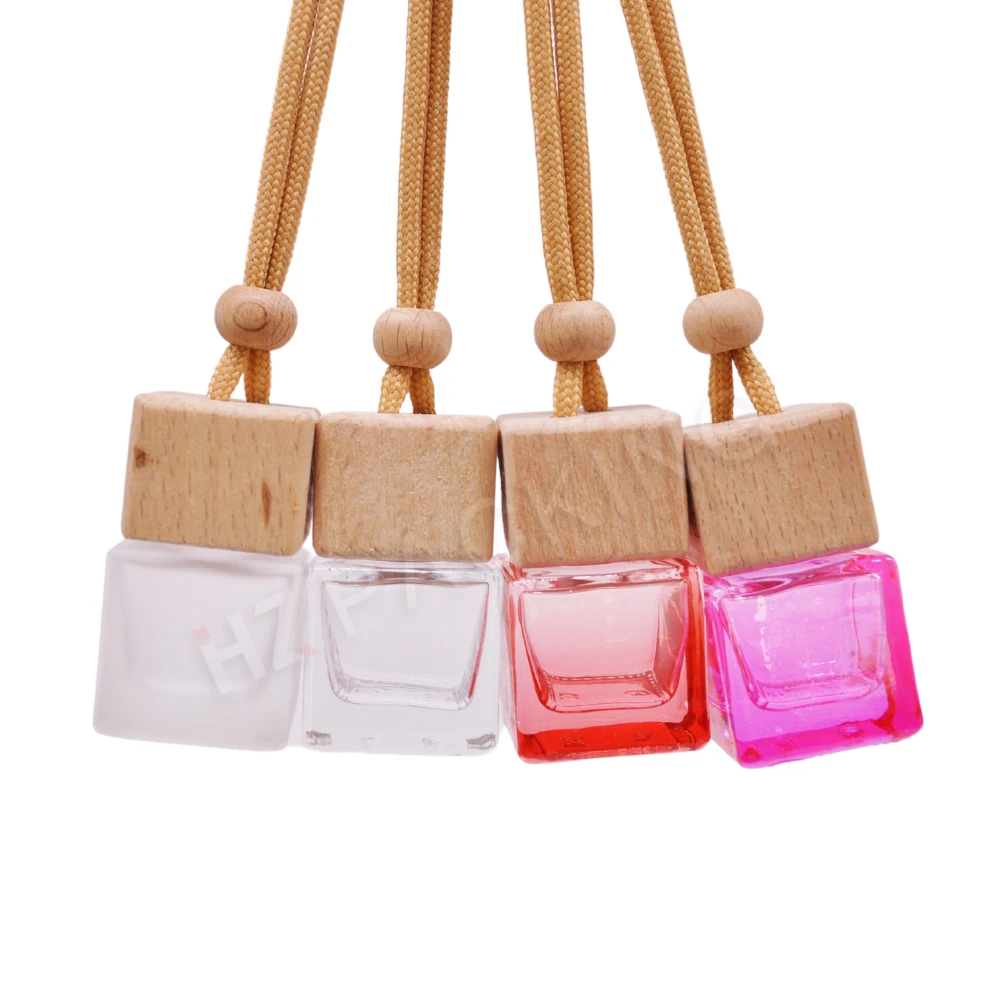 8ml Empty Square Shaped Diffuser Bottle Car Perfume Bottles Hanging Car Air Freshener for Car Diffuser Use