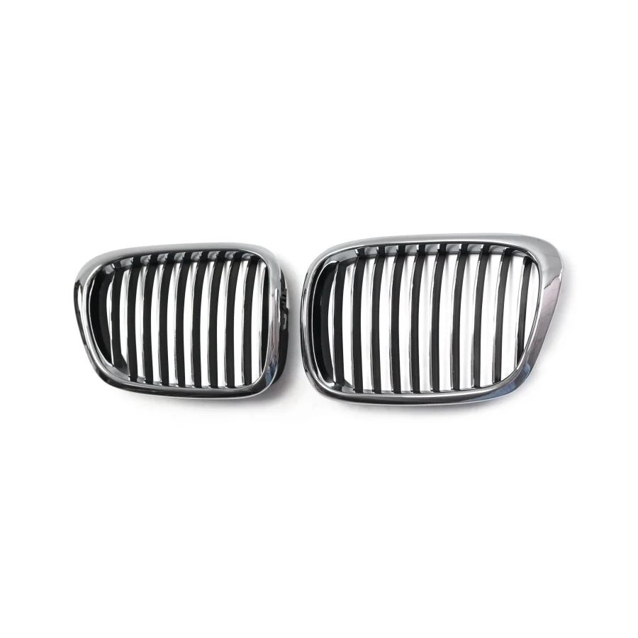 product tiypeor  car front grille grill for bmw 5 series e39 2002 2004  matt black  kidney accessory made of durable abs material-5