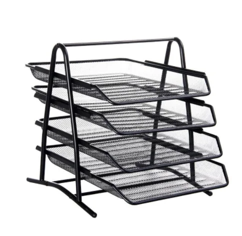 1 Tier A4 Mesh in Tray Hangende Muur Bestand Houder Tijdschrift