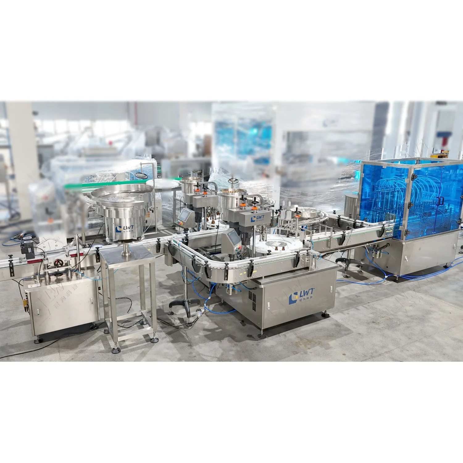 Automatic Production Line Liquid Oil Cough Syrup Bottle Filling and Capping Machine Production Line