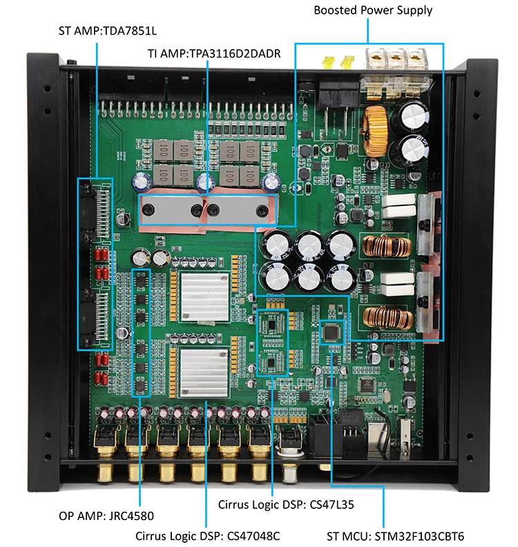 Mini Size Car d Class12 Channel Sound Digital Car Amplifier Audio Dsp ...