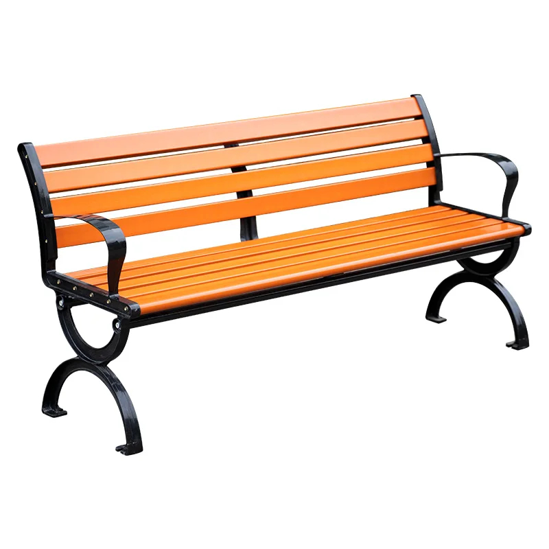 Park chair outdoor square Plastic wood chair leisure outdoor chair