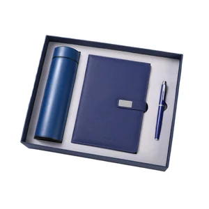 2026 Holiday Special High-Value Business Gift Set A3 Notebook Pen and Bottle with Thermal Binding Custom logo