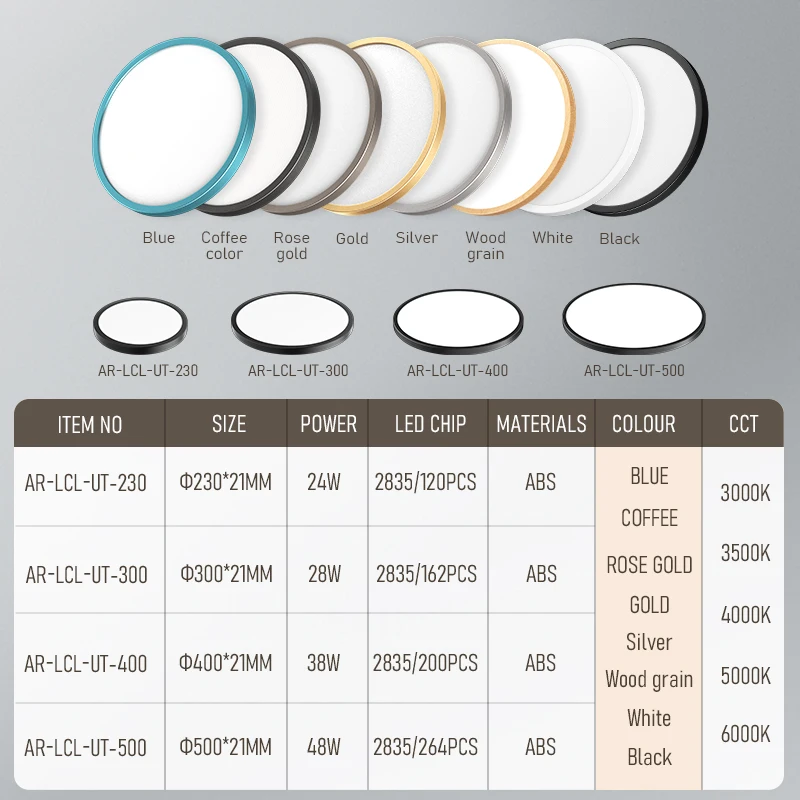LED Ceiling Lamp for Home Decorate dia switch  Chandelier Ceiling Modern Surface Mounted Ceiling Light for bedroom living room