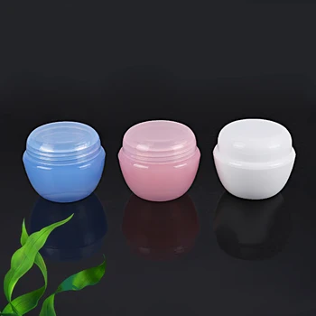 White Blue Pink Color Round Shape Cosmetic Packaging Scrub Face Cream Jars