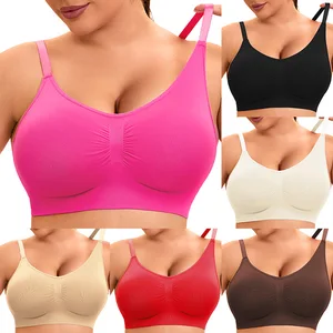 Women's Seamless Sports Bra Camisole Quick Dry Yoga Top Breathable Running Gym Fitness Workout Tank