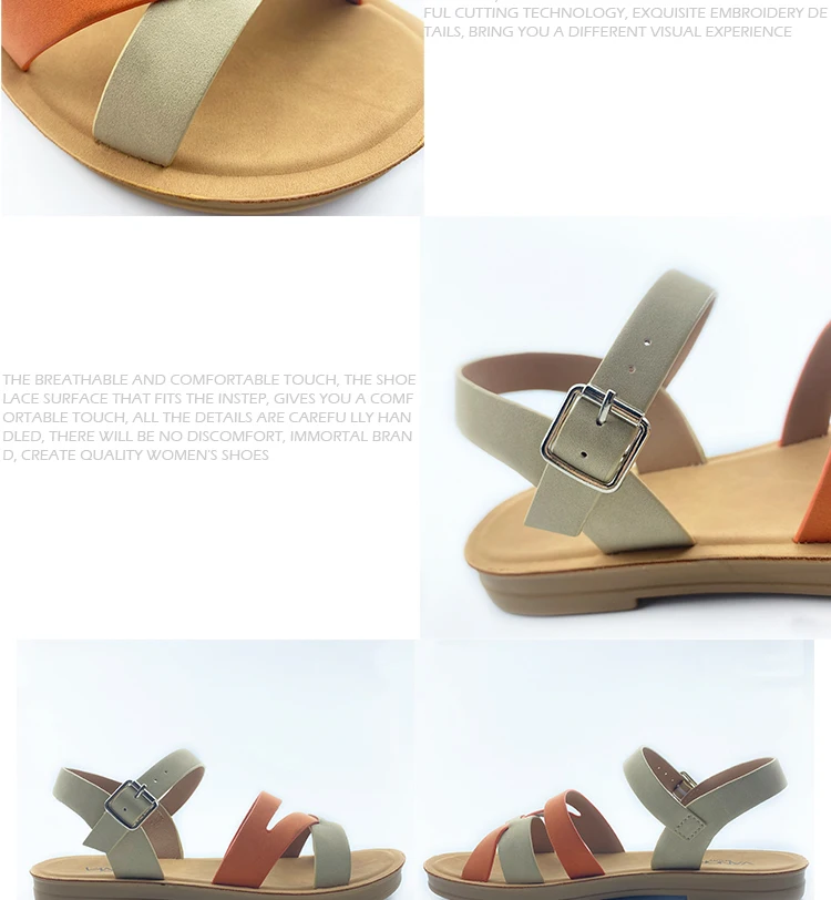 Basic Shoes Ladies Summer Soft Wedges Sandals Pu Leather High Quality ...