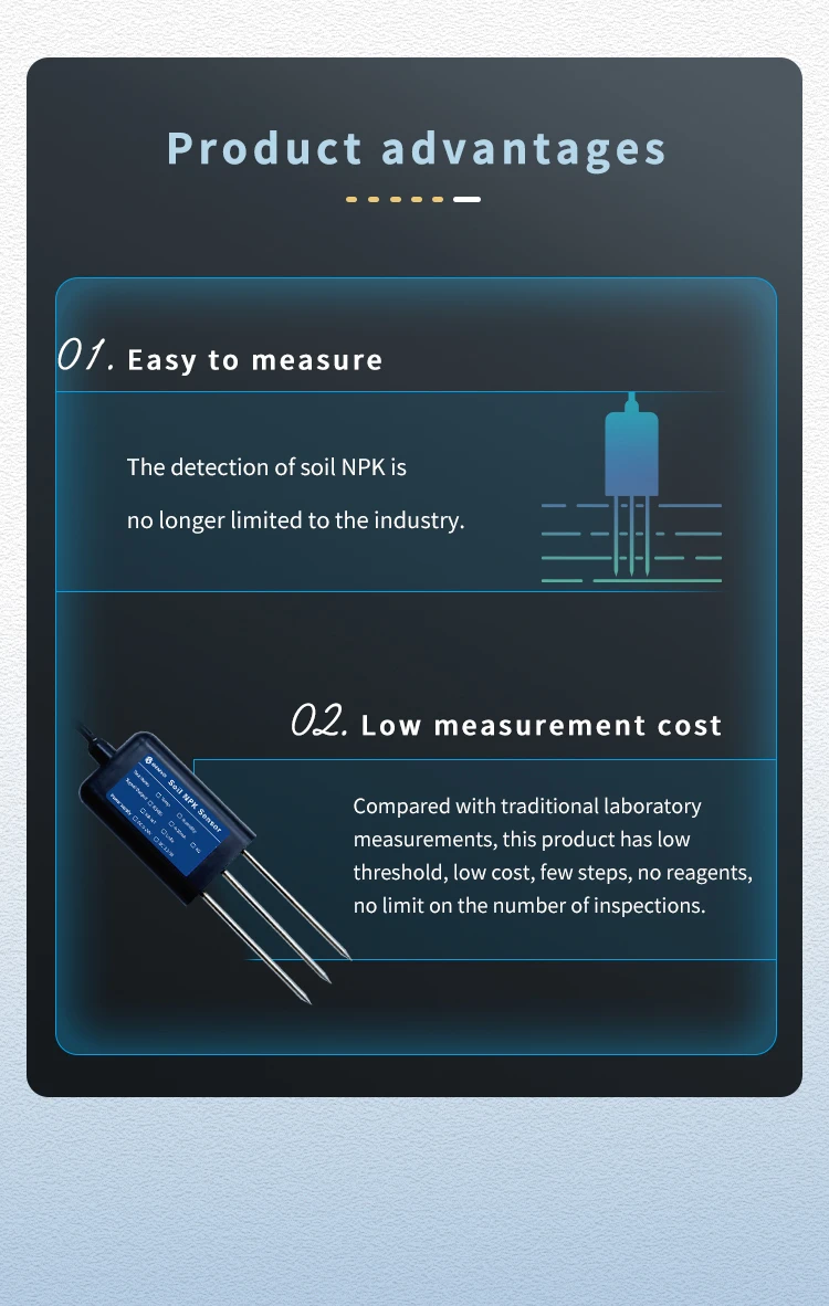 Soil Npk Sensor Rs485 Soil Nutrition Sensor Agricultural And Greenhouse ...