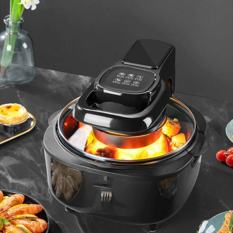 8.5L Air fryers household multifunctional electric fryer smart household  touch large capacity oil-free smoke visual fryer oven