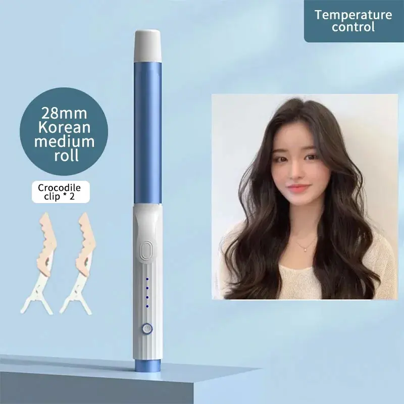 Automatic Electric Hair Styling Iron LED Temperature LCD Hair Curler Straightener Crimper for Thin Hair for Home Hotel Use