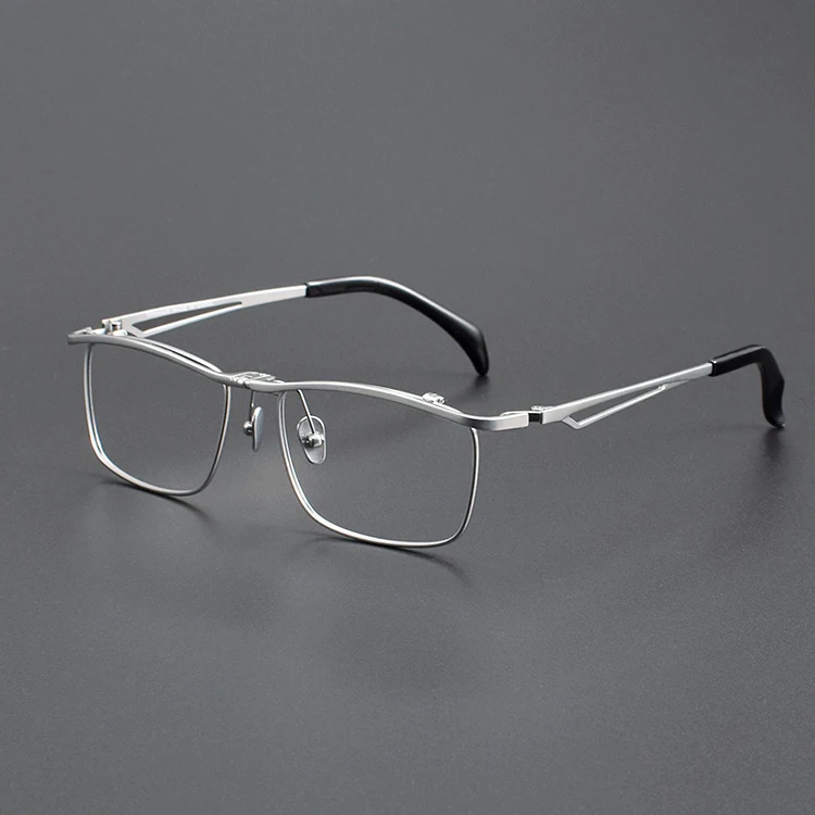 180° Flip-Up Titanium Eyeglass Frame for Reading