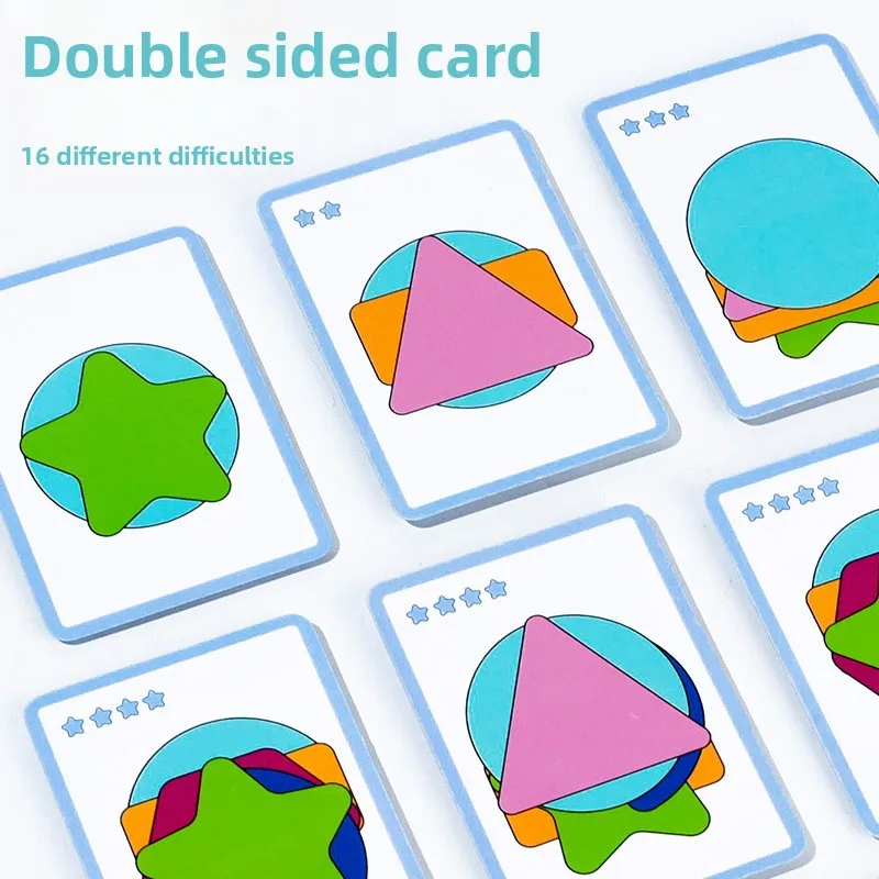 Montessori Logik-Training Entwicklungs-Spielzeug Frühkindliche Bildung Aktivitäts-Spiel aus Holz Stapel-Puzzle für unterwegs für Kinder