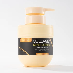 OEM Private Label 320g Moisturizing Collagen Firming Cream Anti-Wrinkle Anti-Aging Aloe Vera Adults Skin Whitening Lightening