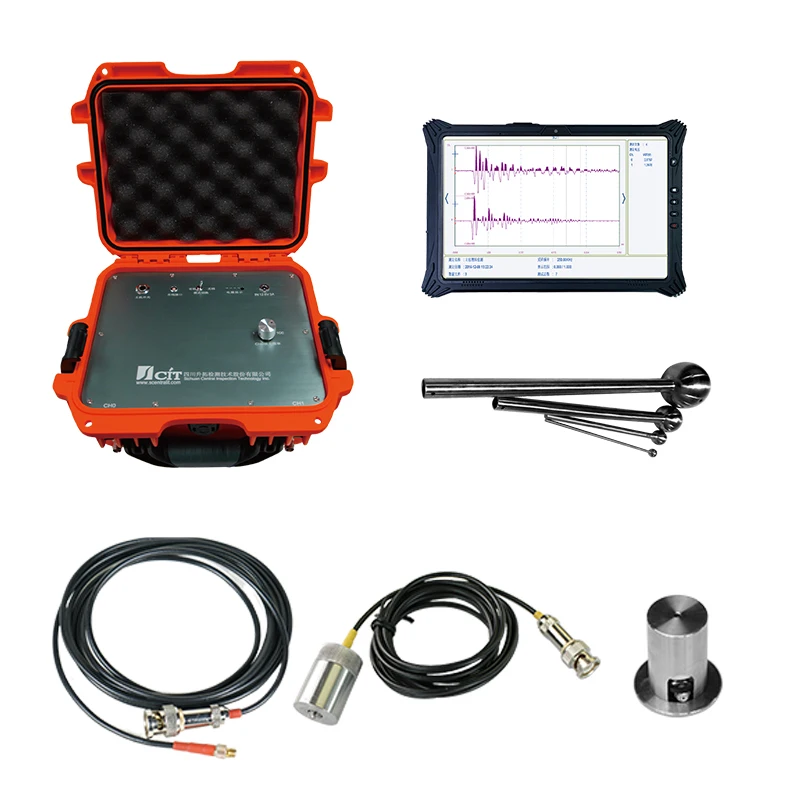 Concrete Multi-Function Non-Destructive Testing Instrument 8 Channels 24-Bit Precision Wireless USB Communication High-Precision
