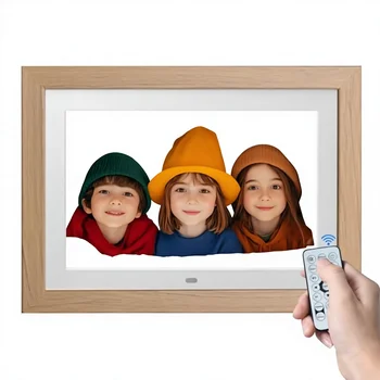 10.1 Digital Picture Frame Remote Control 1280 800 IPS Full View Ultra Clear Screen Removable Wooden Frame Share Photos detail image