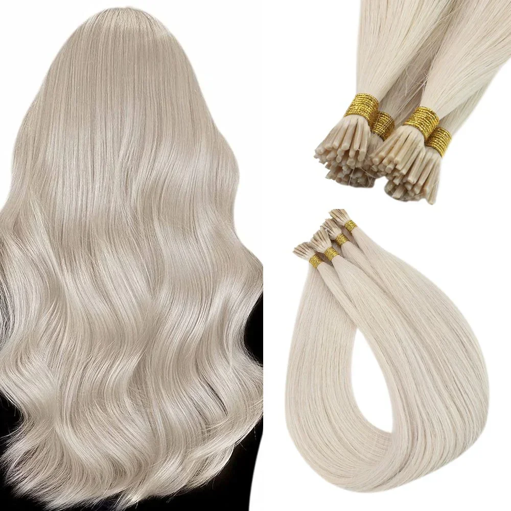 LaaVoo I Tip Remy Extension de cheveux humains 16-22 pouces Brésilien 80g Lisse Fusion à froid Stick Itip Hair_voghion.com