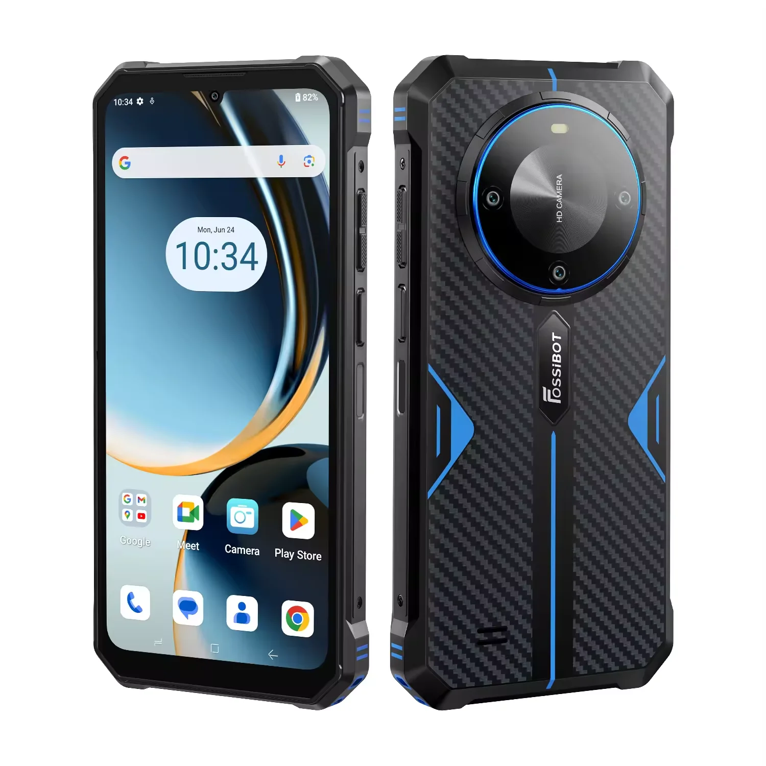 FOSSiBOT F105: Smartphone Rugged 12+64GB, tela 6.7”, Android 14