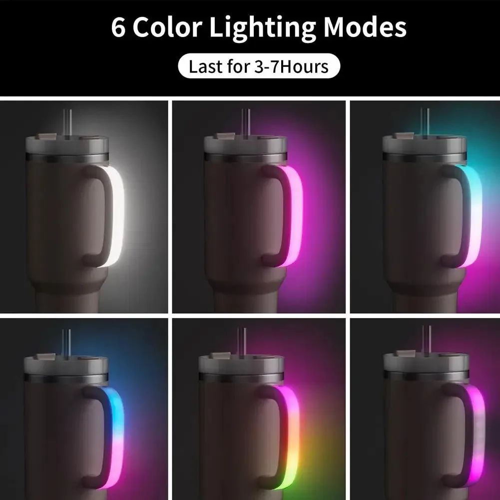6 Colors LED Light up Handle for Stanley 40oz 30oz Tumbler Water Bottle Cup  Accessories Decorative Lights