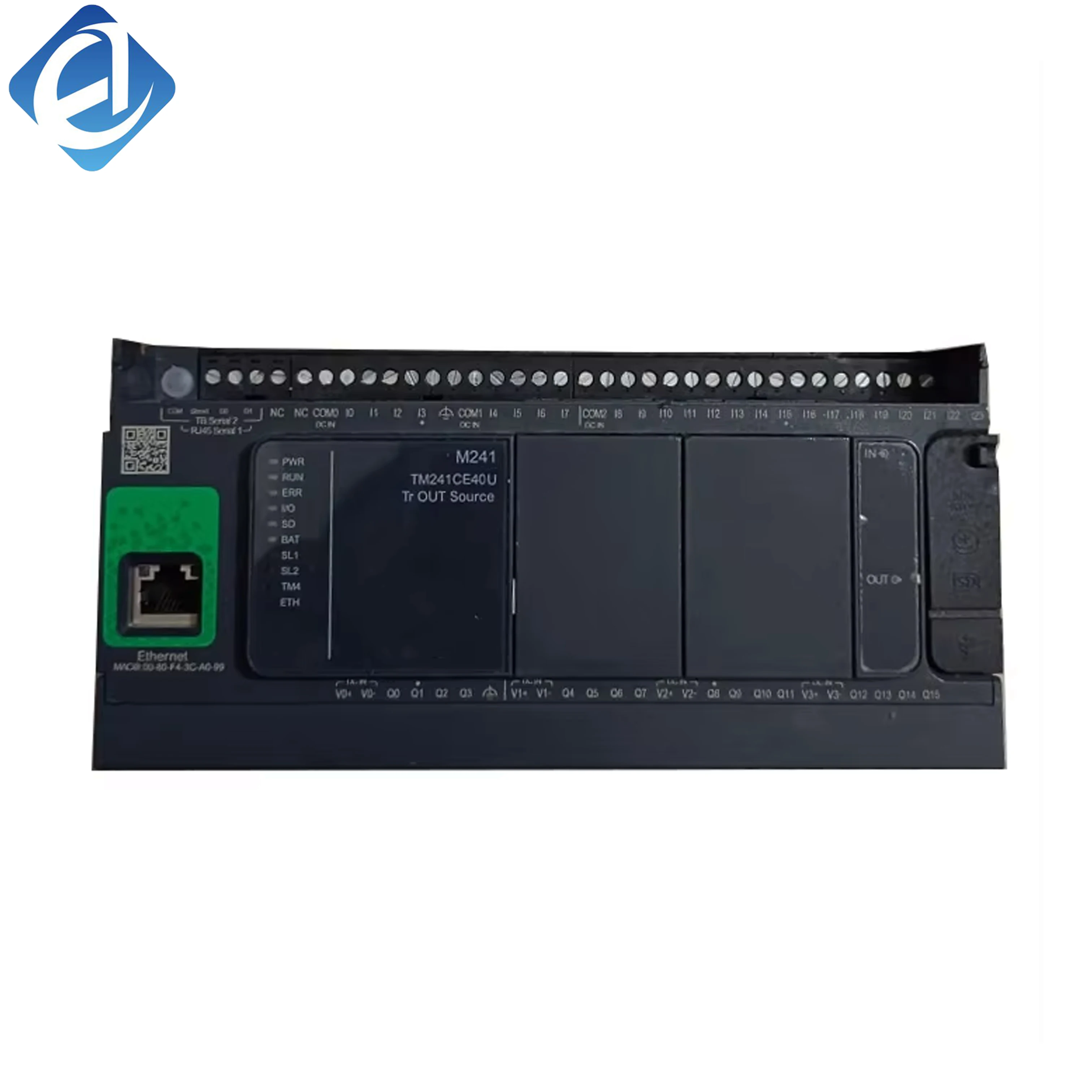 New Original TM241CE40U Modicon M241 PLC. 40 transistor I/O points, built-in Ethernet, high-speed signal output, stable logic operation, flexible module expansion, strong anti-interference, suitable for small & medium automated equipment 