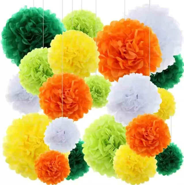 Factory Wholesale Colored Tissue Flowers Birthday Celebration Wedding Party Halloween Christmas Outdoor Decoration