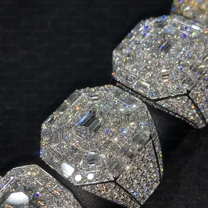 0.98ct Emerald Cut Diamond Ring - 9K/14K White Gold Men's Luxury Band (IGI Certified Lab-Grown)