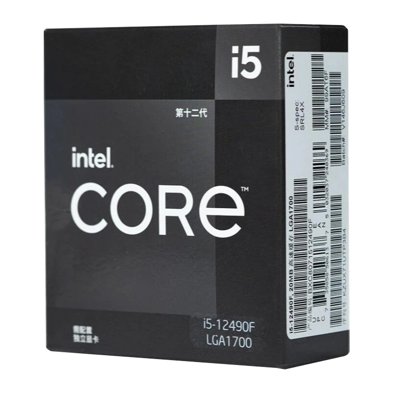 High-performance Intel i5 12th generation 12490F six-core sealed CPU supports desktop processors.