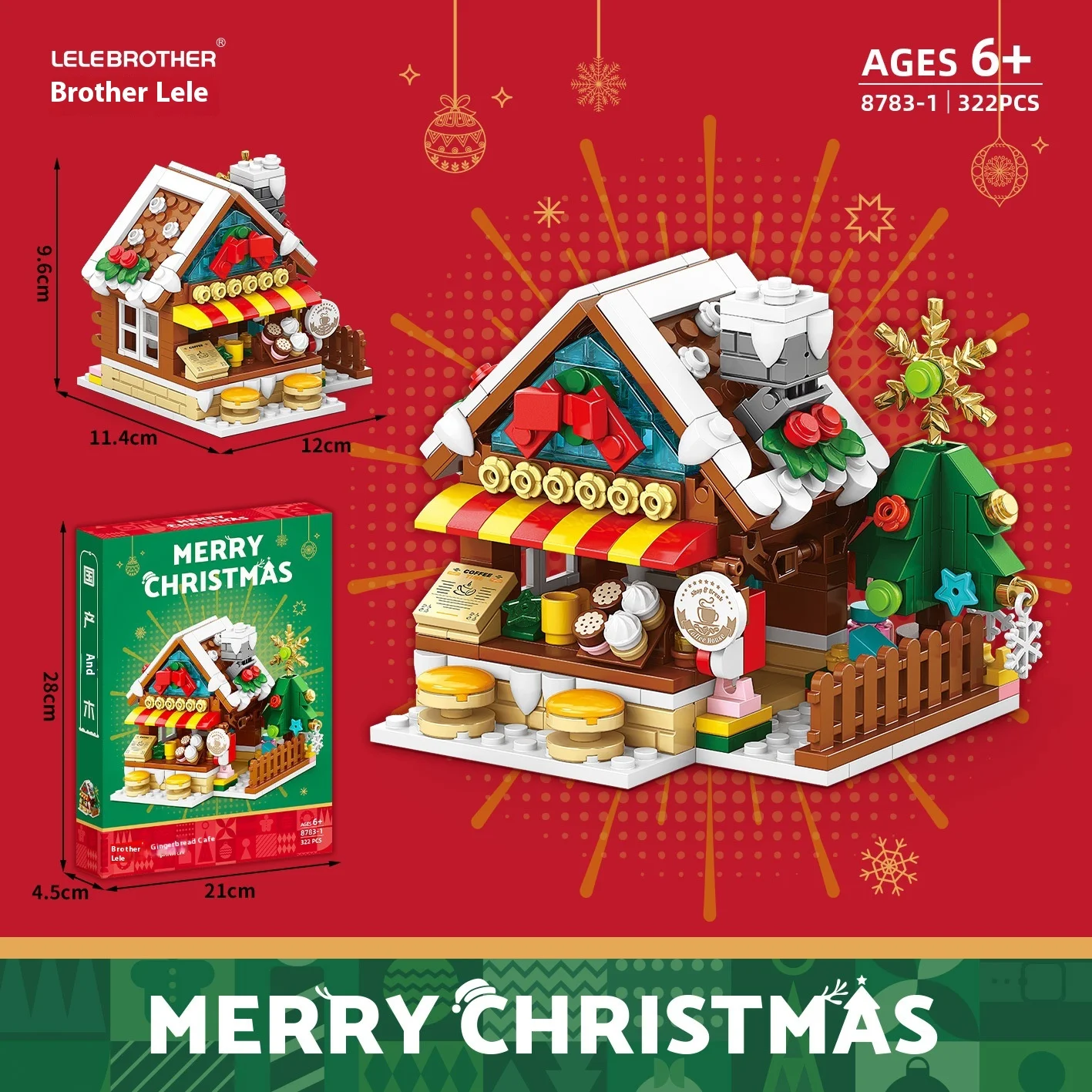 Wholesale Christmas Building Blocks Set Unisex Elderly Elk Train Sleigh Model Compatible Kids' Gift Blind Box Dropshipping