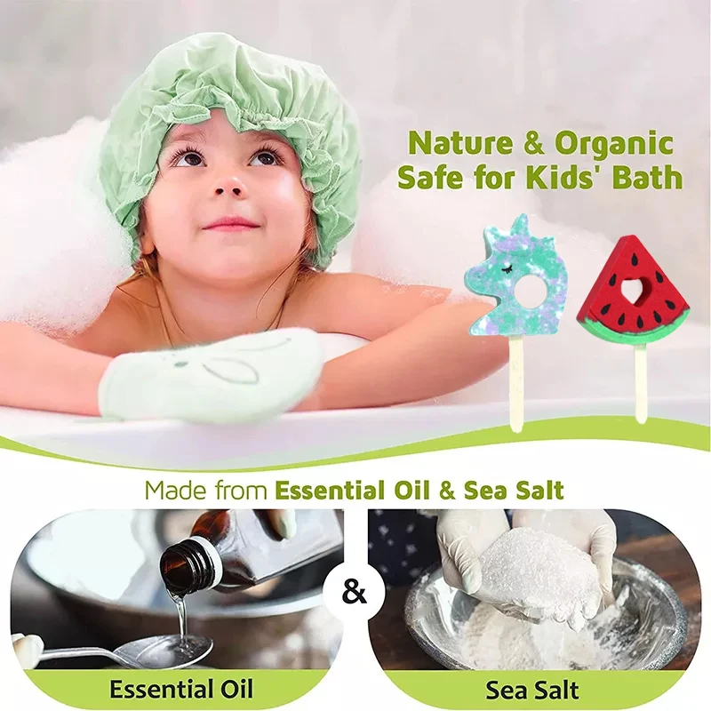 Oem Lollipop Natural Bubble Bar Rainbow Custom Shaped Wholesale Organic