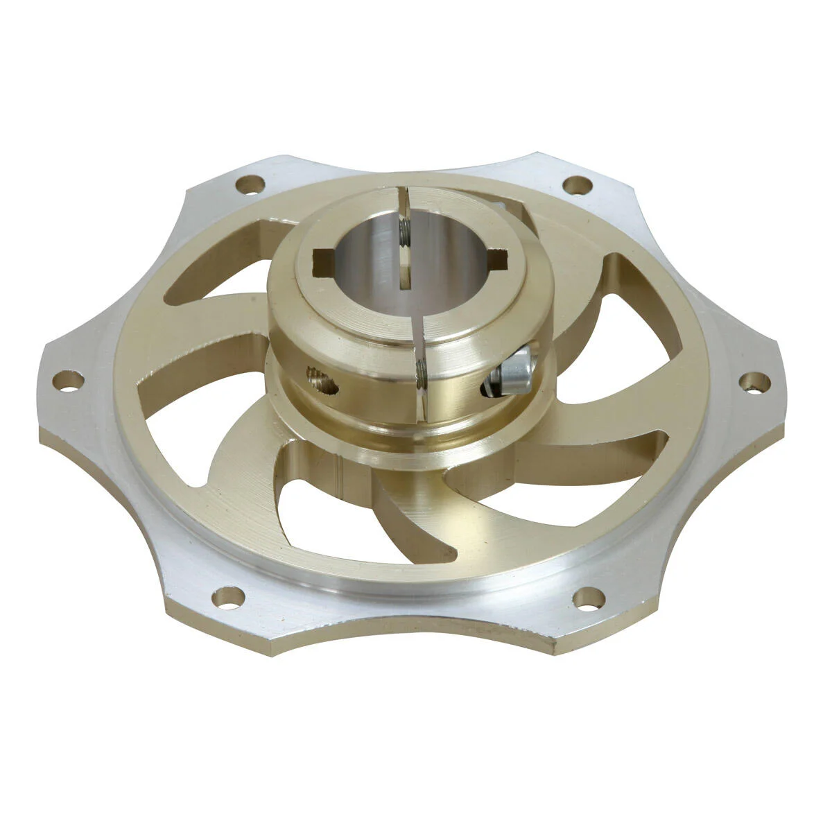 CNC Professional Production Customized Go Kart Sprocket Hub. 1.25 Inch Bore for Split Aluminum Sprockets.Silver
