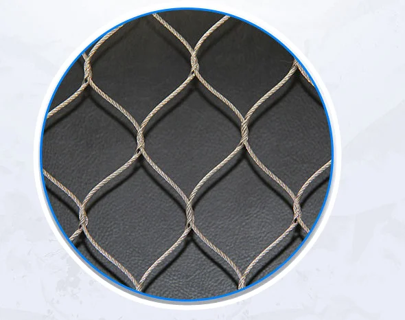 Animal Zoo Stainless Steel Wire Protective Cable Rope Mesh / Cable Mesh Green Plant Climbing Trellis Walls
