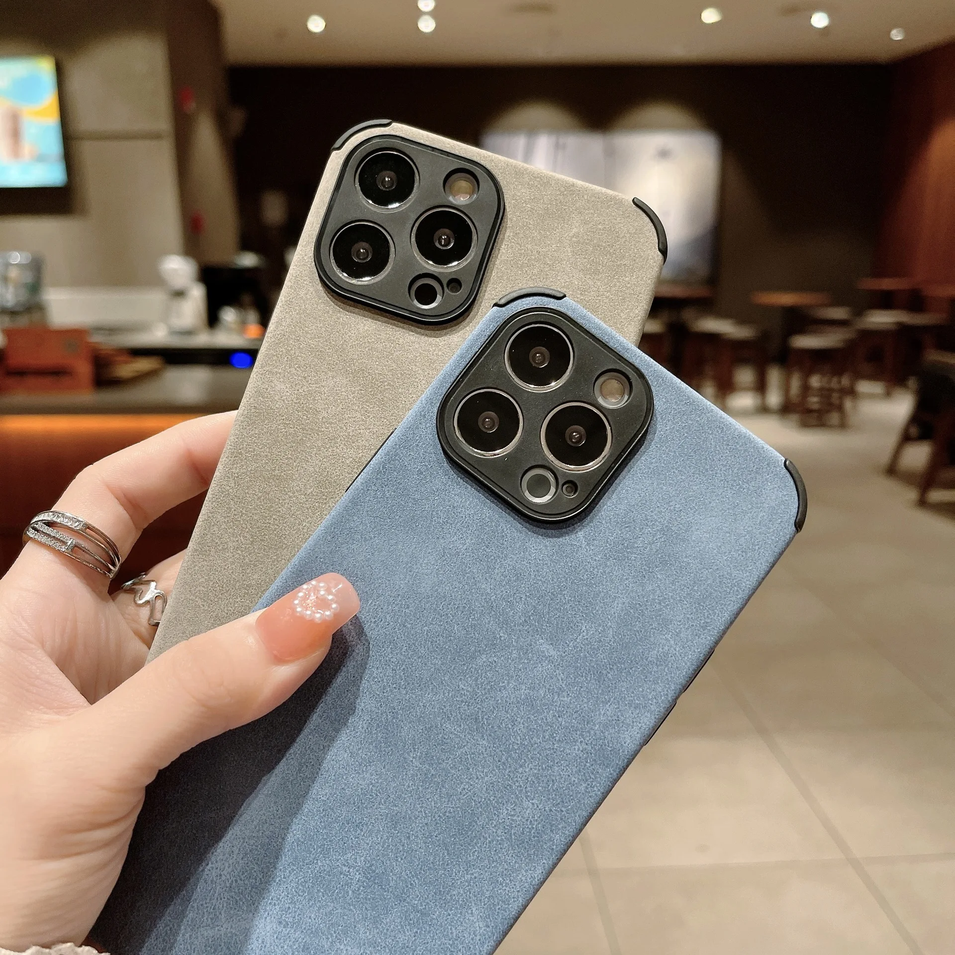 Hot Selling Shockproof Back Cover Leather Phone Cases For Iphone 13 Pro