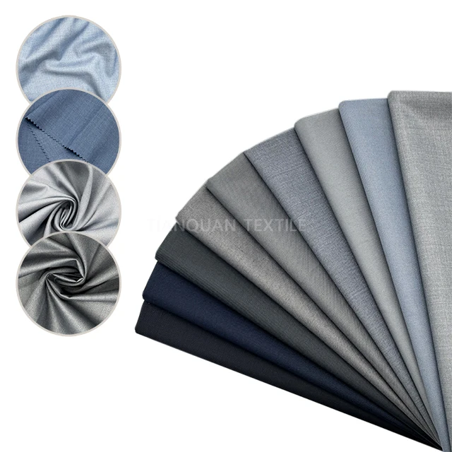 Heavy Weight Polyester Rayon 70/30 Tr Tuxedo Suiting Fabrics Stock for Suits