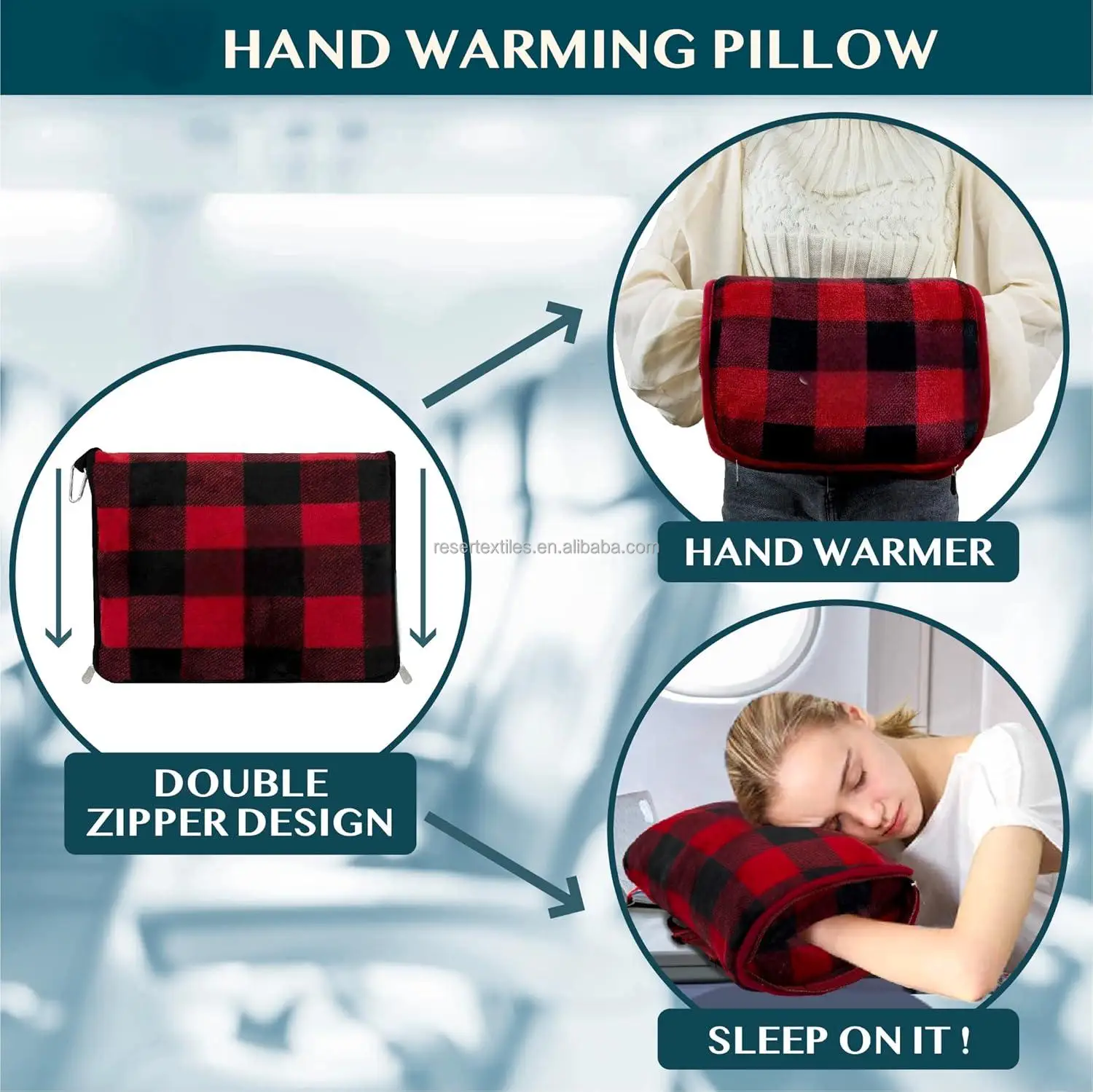 Fashional Premium Promotional Gift Handbag Shopping Sports Hiking Camping Aircraft Car Travel Picnics Party Throw Blanket 100%