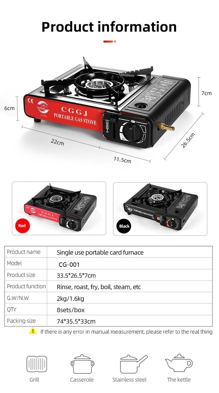 Garden Automatic Ignition Stove Portable Butane Outdoor Camping Gas