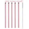 Pink 5Straws+1Brush