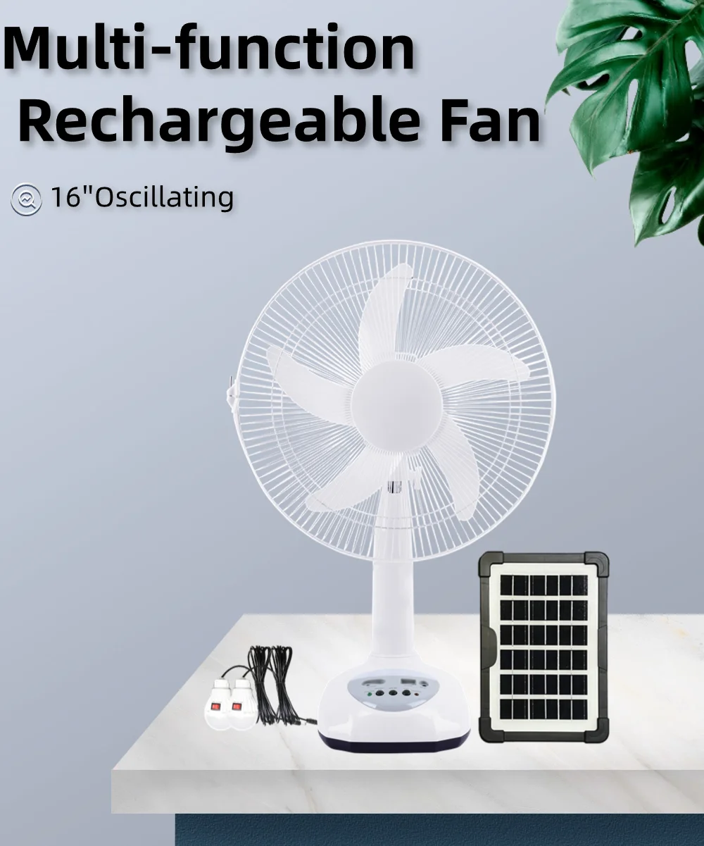 Fussion Solar Rechargeable Table Fan ft62 main image 0