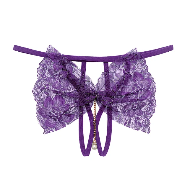 Vinny Cotton Net Lacy Panty In Purple Sexy Thong at Rs 199/piece in Indore