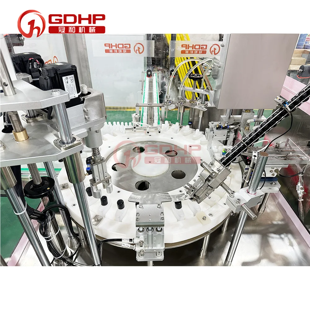 Customized All-In-One Automatic Rotary Filling Capping Machine for Cosmetics Food Emollient Oil Body Lotion Glycerin Water PLC
