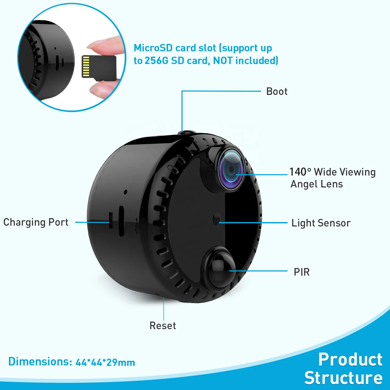 R10 Same Series Mini WiFi Camera Wireless HD 1080P Indoor Home Security Nanny Camera