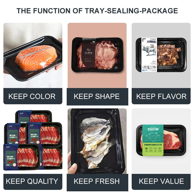 Desktop Manual Vacuum Skin Package Seafood Meat Tray Sealer Vacuum ...
