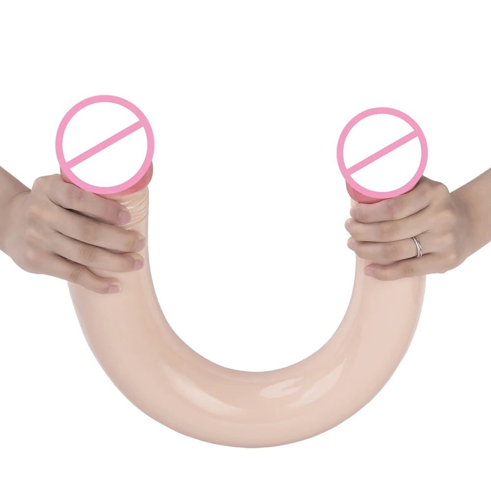 Smoothly 24 Inch Double Ended Headed Dildo for Gay Men Lesbian Couple Play  Sex Tool Adult Toys Vendor