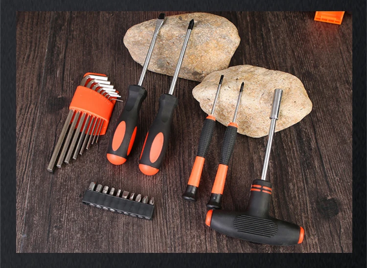 Wholesale professional 108pcs household general tool set combination kits durable home repair toolbox mechanical tookit
