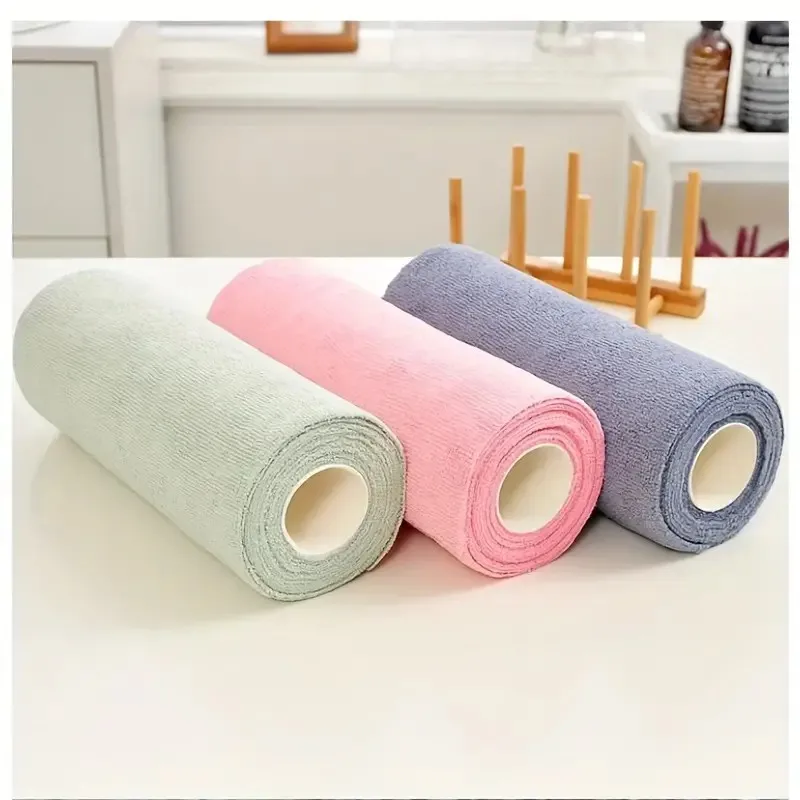 Best-selling Microfiber Multi-purpose Cleaning Cloth Yellow Towel Roll for Home Kitchen Car Wash Dish Cleaning Supplies