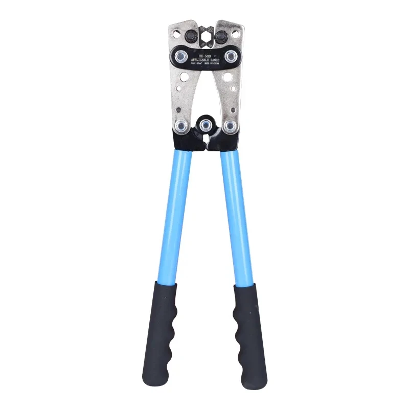 Best Selling HX-50B Crimper Tool Precision 10-0AWG-6-50mm Non-Insulated Steel Wire Connector for DIY OEM Customization