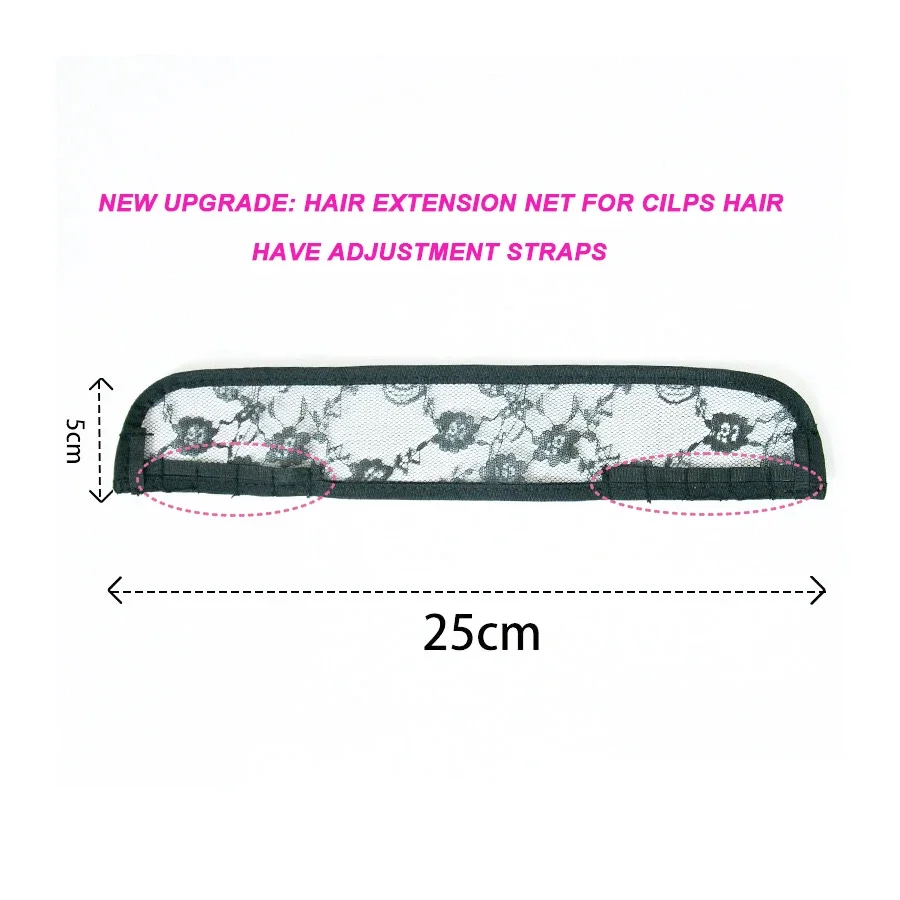 10 pcs bag Swiss Lace Net Make Clips Hair Extension Ponytail Toppers Rose Nets Cornrow Caps Wig Accessories_voghion.com