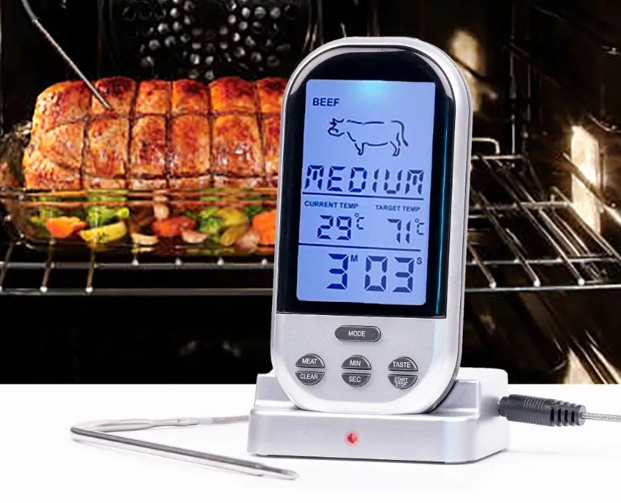 Good Quality Wireless Digital Meat Thermometer Grilling Smoker BBQ Grill Oven Thermometer with Probe