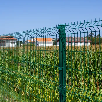 Galvanized Chain Link Farm Fence 3D Welded Wire Mesh Fence  Garden Guardrail
