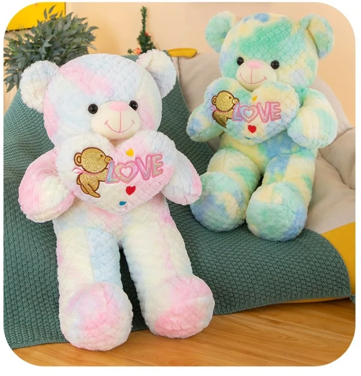 Greenmart Hot Hug Teddy Bear Plush Toy Piliow Love You Bow Knot Soft ...