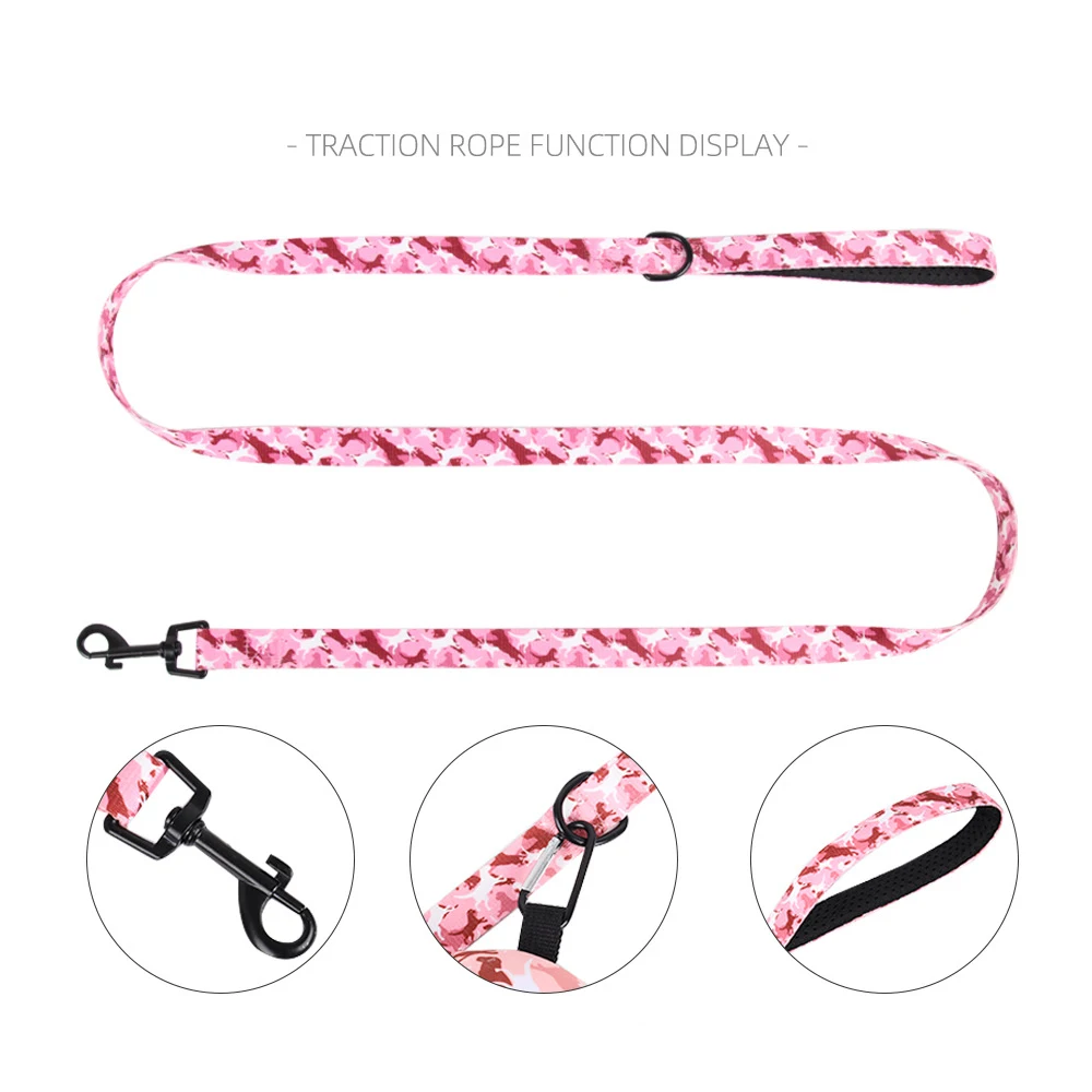 New Style Customized High Quality Soft No Pull Pet Adjustable Reversible Designer Pet Leash Set manufacture