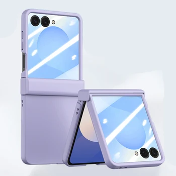 360 Full Cover HD Glass Matte Hinge PC Folding Phone case for Samsung Z FLIP 7 Case
